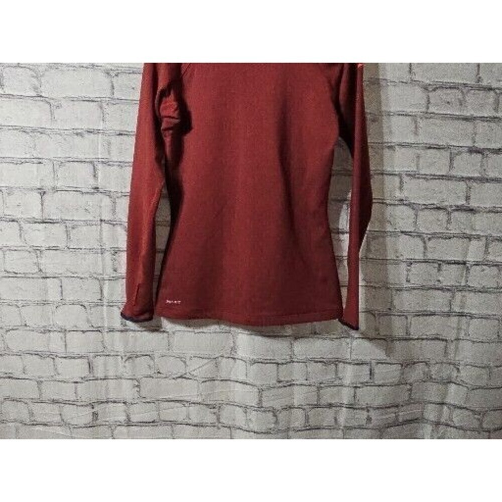 Nike Shirt Womens Size M Long Sleeve Workout Lightweight  Red Salmon Pro Shirt